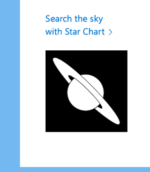 Search the sky with Star Chart. Image of Star Chart app icon.