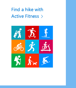 Find a hike with Active Fitness. Image of Active Fitness app icon.